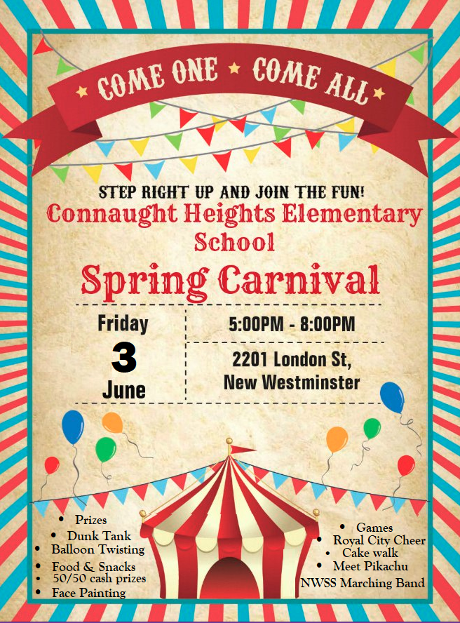 Connaught Heights Elementary School Spring Carnival Logo